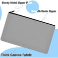 thumbnail image 3 of ZeeDix 8pcs Grey Blank Canvas Makeup Pouch DIY Pencil Zipper Bag Multiurpose Travel Storage Bag, 3 of 5