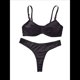 thumbnail image 3 of Conjunto de Ropa Interior Push Up con Aros y Estampado Floral Negro L, 3 of 9