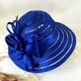 thumbnail image 3 of Cheers.US Women's Organza Cloche Bowler Hat Church Kentcky Derby Fascinator for Tea Party Bridal Wedding Dress Hat, 3 of 3