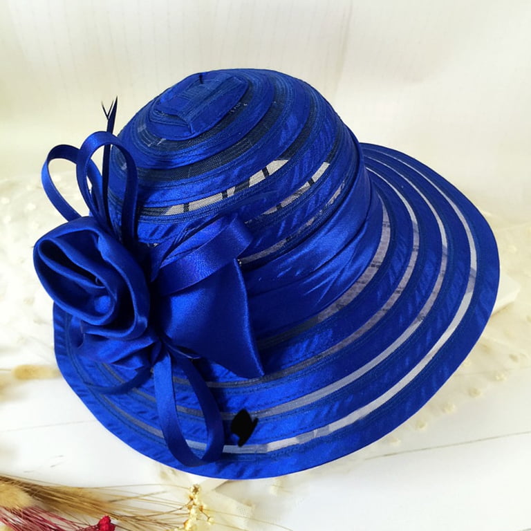 Women\'s Organza Cloche Bowler Hat Derby Fascinator for Tea Party Bridal Women main image 3