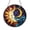 Acrylic 3.5 Inch, variant on Celestial Sun Moon Night Sky Glass Suncatcher Round Window Decor, Colorful Cosmic Ocean Landscape Ornament Gift
