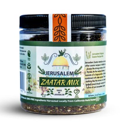 Original Jerusalem Zaatar Spice Blend by Julian s Valleys | 4OZ | Made with Natural Herbs and Pure Sumac | Za atar seasoning | No Preservatives / No Citric Acid - (Za atar/zatar/Zataar/zahat