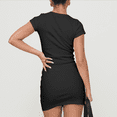 thumbnail image 2 of Women's Ribbed T Shirt Dress, Summer Tank Dress with "Disappointed but not Surprised" Rose Graphic Print, Bodycon Mini Dress for Casual Daily Wear, 2 of 6