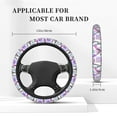 thumbnail image 5 of Fotbe Eiffel Tower and Hearts Steering Wheel Cover Universal 15 in Car Accessories for Men Women,Steering Wheel Protector Comfortable Protective Case for SUV Sedan Decor, 5 of 8