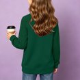 thumbnail image 3 of OGLCCG Girls' Sweaters Cable Knit Long Sleeve Pullover Sweater Casual Kids Fall Winter Crew Neck Jumper Top(Green,14-15 Years), 3 of 7