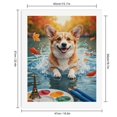 thumbnail image 2 of Paint by Numbers Kit for Adults, Corgi Autumn Splash Painting Scene Paint by Numbers, Easy Paint by Numbers Kit for Adults Beginner, DIY Adult Paint by Number Kits on Canvas, Home Decor, 2 of 7