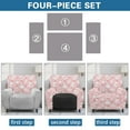 thumbnail image 5 of SCRAWLGOD Halloween Ghost Skull Pumpkin Pink Recliner Covers 4 Pieces Recliner Slipcovers Furniture Protector Dog Couch Recliner Cover with Pocket Washable Reclining Chair Protector for Pets, 5 of 7
