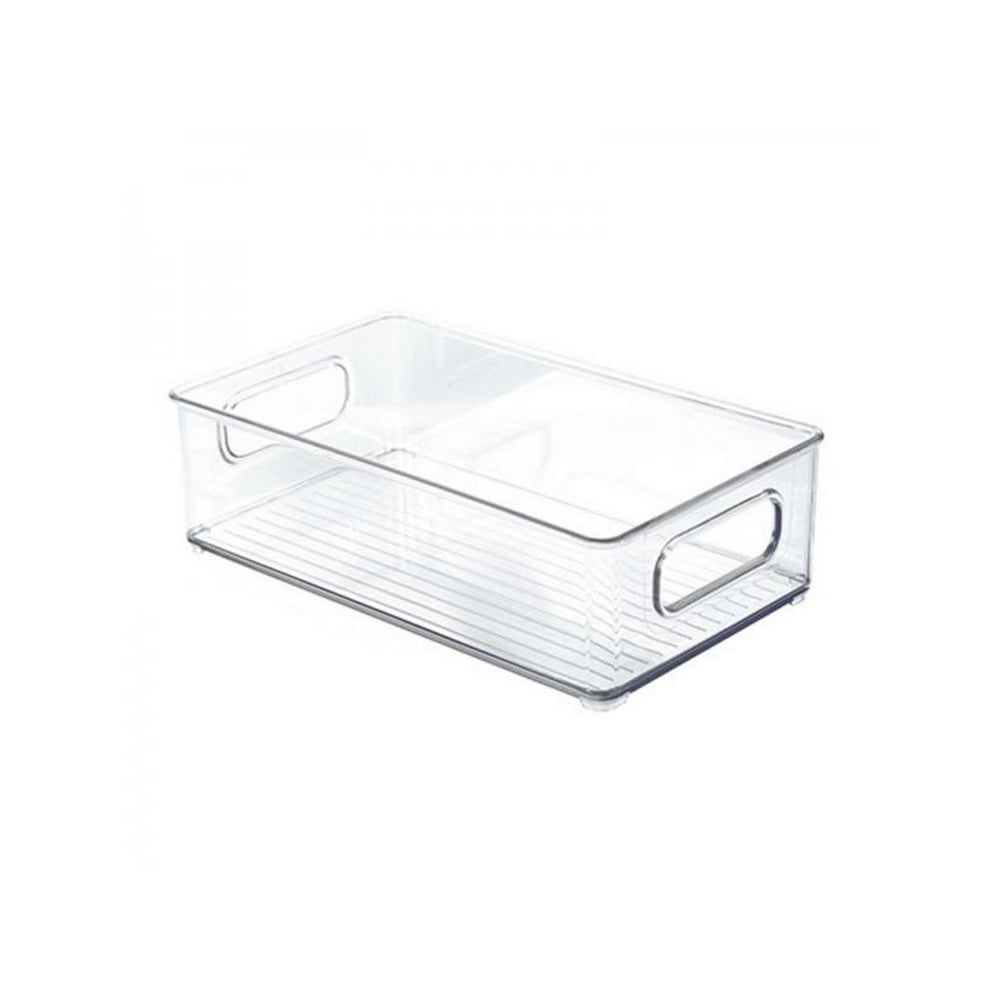 Refrigerator Organizer Bins, Large Clear Plastic Food Storage Bin with