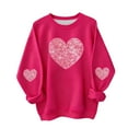thumbnail image 2 of hengsof Children'S Love Pattern Sweatshirt, Warm Long-Sleeved Top, Cute Printed Sweatshirt, Casual Loose Top, 2 of 6