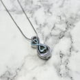 thumbnail image 3 of Anavia Double Infinity Ashes Cremation Memorial Pendant Urn Keepsake Blue with FREE Funnel Kit and Velvet Jewelry Box, 3 of 6