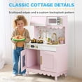 thumbnail image 4 of Best Choice Products Wooden Cottage Kids Pretend Play Kitchen with 5 Accessories and Toy Storage - Cream, 4 of 10