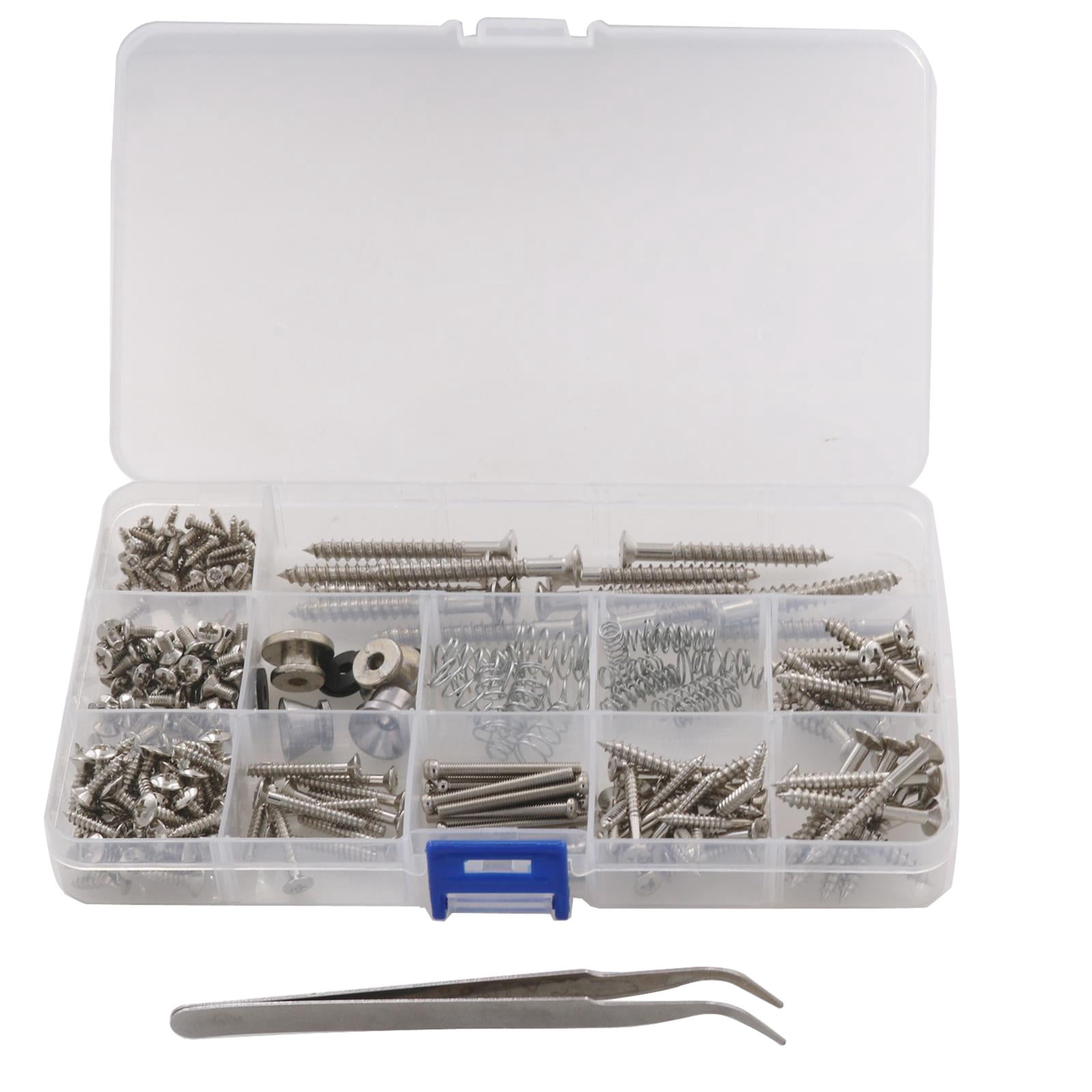 Rushawy 262Pcs Guitar Screw Guitar Repairing Screw Set for Pickguard Guitar Bass