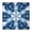 Indigo Tie Dye, variant on Orange Blue Tie Dye Mandala Pattern Square Fitted Tablecloth with Elastic Edge,Square Table Cover,Washable Elastic Table Cover for Home Kitchen Party Decor 34"x34"