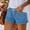Sky Blue women casual elastic waist shorts a1, variant on Cagogo Women Casual Elastic Waist Flowy Loose Shorts for Summer Vacation Beach Travel Solid Drawstring Lounge Shorts with Pockets, Black 2XL