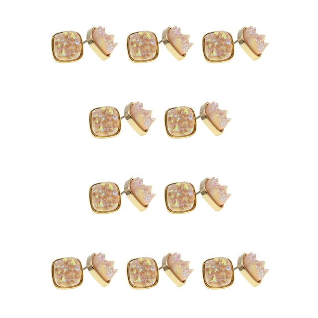 Jumpingount Pendientes de tuerca, regalos de joyería, accesorios de decoración de moda de estilo Simple, pendientes de tuerca, adorno de vestir tipo 5 10piezas