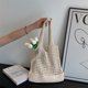 thumbnail image 1 of Bolso de playa de ganchillo para mujer, bolso de viaje informal, bolso grande de compras (blanco) Sywqhk Para Estrenar, 1 of 5