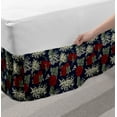 thumbnail image 2 of Floral Bed Skirt, Valley of Flowers Wild Roses Hand Drawn Inspired Vintage Themed Print, Elastic Bedskirt Dust Ruffle Wrap Around for Bedding Decor, 4 Sizes, Multicolor and Sage Green, by Ambesonne, 2 of 2