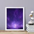 thumbnail image 2 of Designs ByLITA Violet Dreams Starry Night, 5 x 7 White Wall Print (Framed) | Beautiful Flowers | Stylish Modern Decoration For The Home and Office, 2 of 4