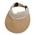 thumbnail image 1 of Sombrero de paja de verano para mujer: ala ancha tejida, parte superior vacía, plegable, trenzado de paja, talla única (52-58 cm de circunferencia de cabeza), 1 of 2