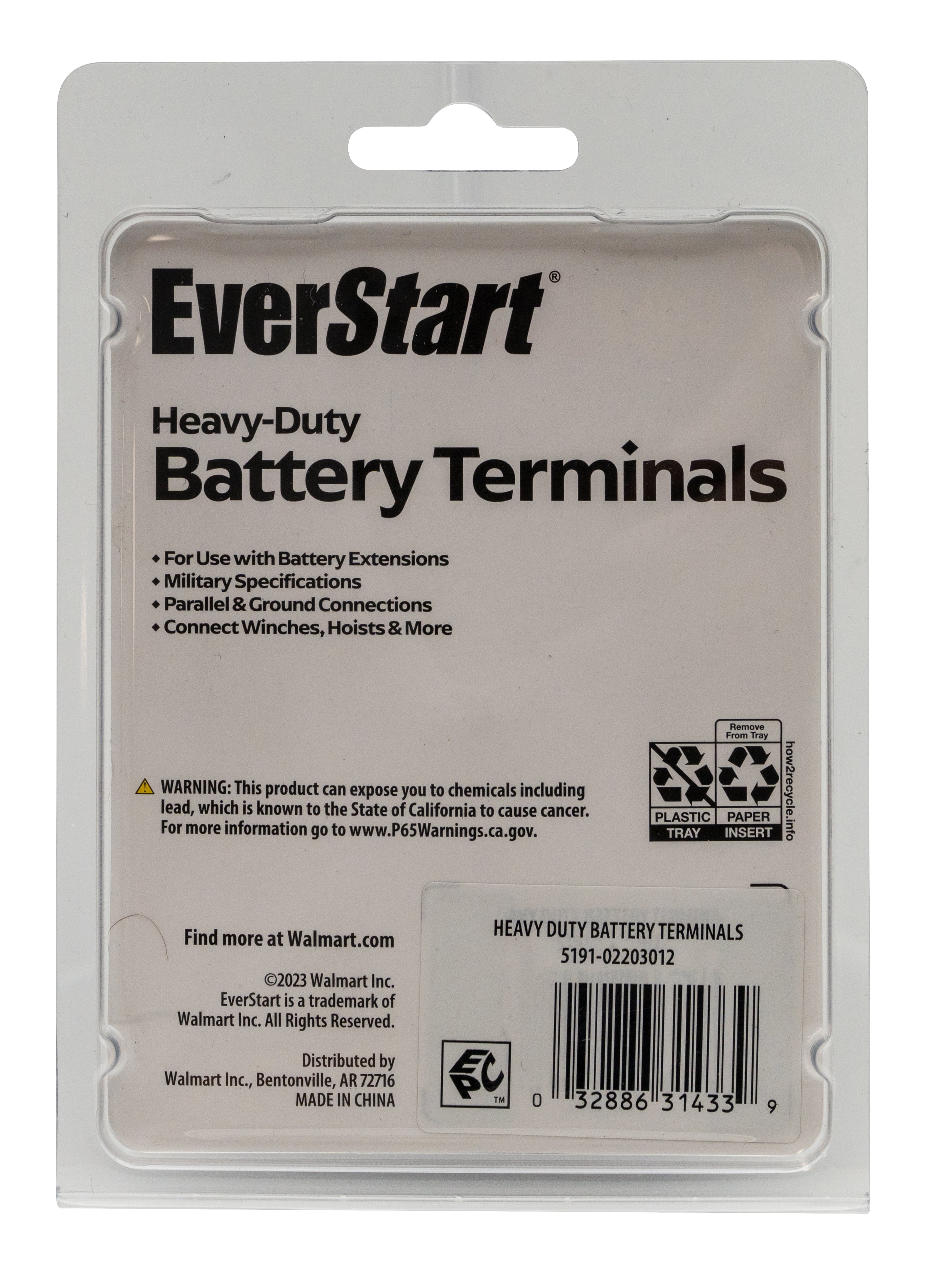 EverStart Battery Terminal Silver Military Specification - Pos/Neg for Battery Extensions
