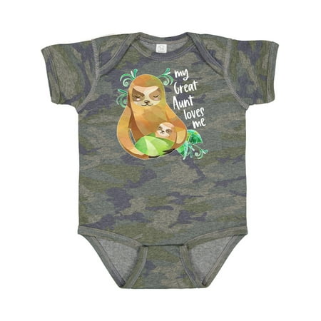 

Inktastic My Great Aunt Loves Me Cute Sloth and Baby Gift Baby Boy or Baby Girl Bodysuit