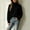 Black mock neck knit sweater women a1, variant on thefmos Women's Mock Neck Long Sleeve Knit Sweater Loose Fit Solid Color Casual Pullover Fashion Fall Winter Clothes, White 2XL