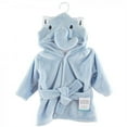 thumbnail image 2 of Hudson Baby Infant Boy Plush Animal Face Bathrobe, Blue Gray Elephant, 0-9 Months, 2 of 2