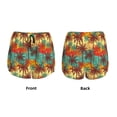 thumbnail image 5 of Vsdgher Colorful Hawaii Palms Print Women's Running Double Layer Shorts High Waisted with Pockets Elastic Yoga Workout Athletic Gym Sports, 5 of 8