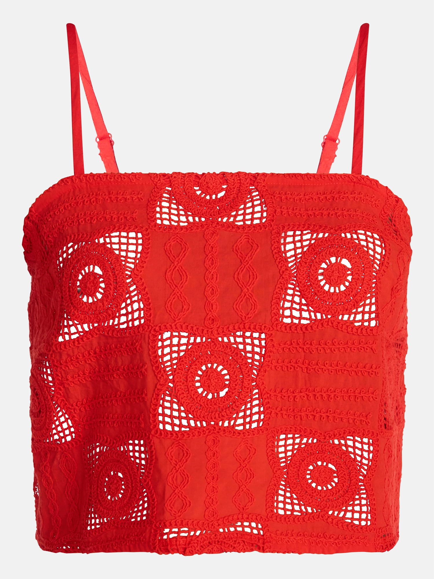 Time and Tru Women's and Women's Plus Crochet Top Coverup, Sizes XS - 3X