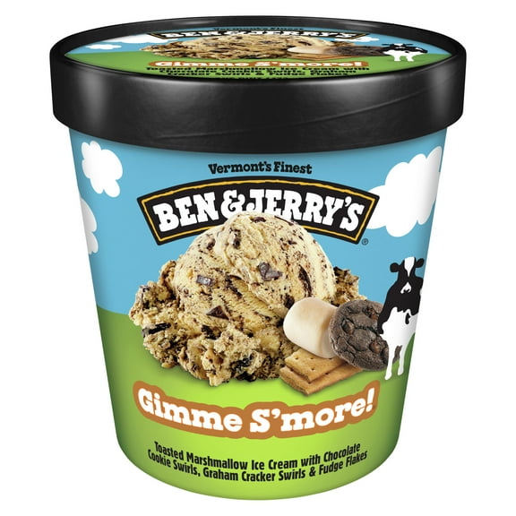 Ben & Jerry's Gimme Smore Ice Cream Kosher Milk Cage-Free Eggs, 1 Pint