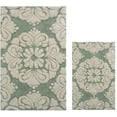 thumbnail image 4 of Better Trends Medallion Tufted Bath Mat Rug, 100% Cotton, 2 Piece Set, Sage/Natural, 4 of 6