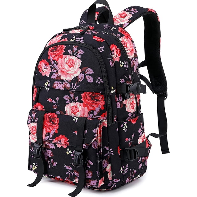 Mochila Academy School Mochila Satchel Academy High School Travel School Bag Bolso para niñas Cartera Messenger Bag (Negro)