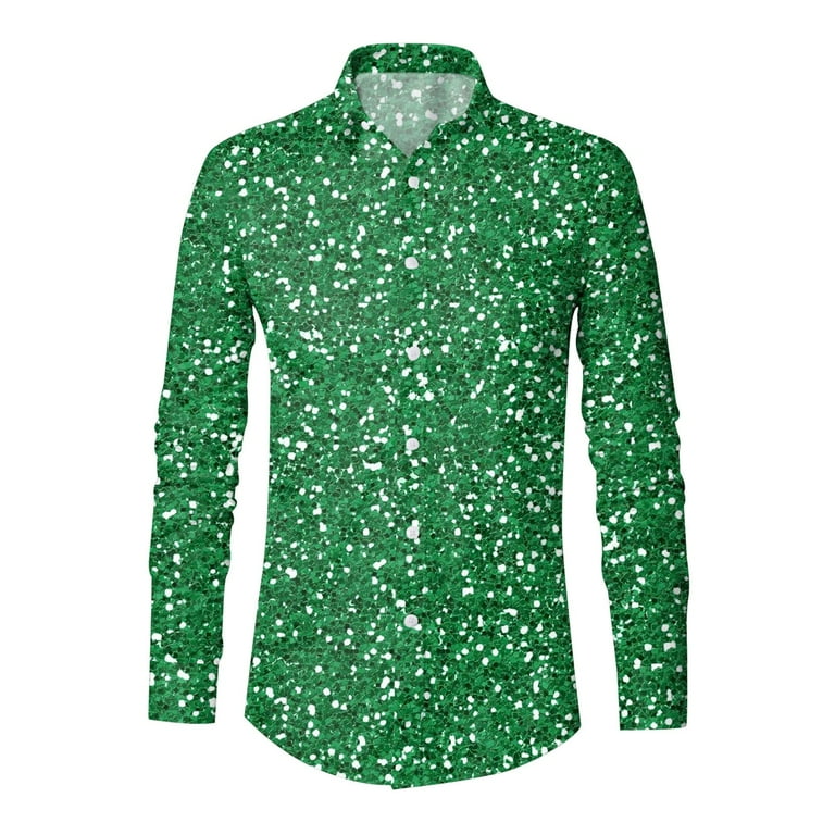 famesale Heren Phoenix 3D Gedrukt Button Down Lange Mouw Shirt