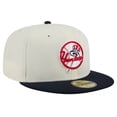 thumbnail image 3 of Men's New Era Cream New York Yankees Top Hat Chrome 59FIFTY Fitted Hat, 3 of 6