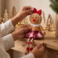 thumbnail image 5 of Dalxymotic Christmas Gingerbread Ornaments, Decorative Wooden Bead Figurines, European Toy Decorations, Christmas Decorations Indoor Outdoor Winter Decor for Home, Mantel, Shelf, 5 of 7