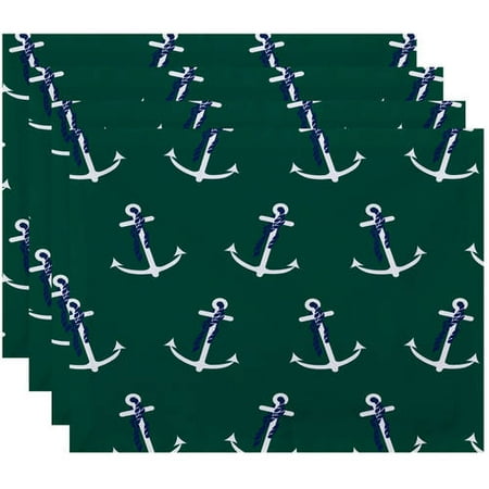 

Simply Daisy 18 x 14 Anchor Whimsy Geometric Print Placemats Set of 4