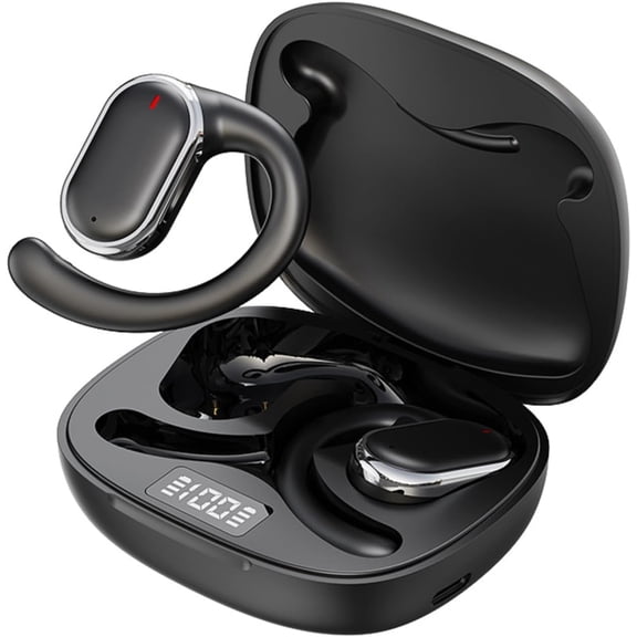 Open Ear Earbuds Air Bone Conduction Headphones Wireless Bluetooth Out of Ear Buds Outer Ear Earbuds That Don't Go in Your Ear, Waterproof Earphones for Sports Running Workout Gym with Ear Hook