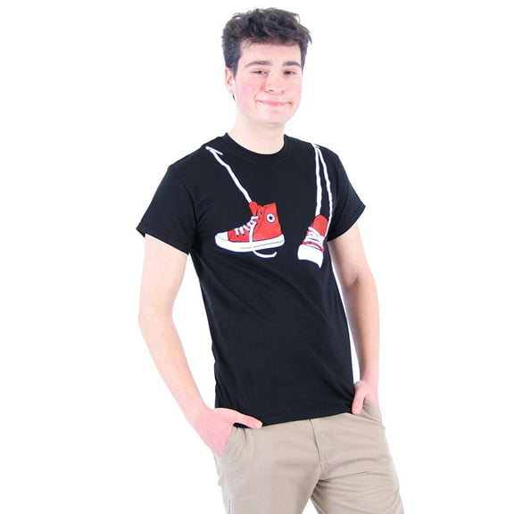 Step Brothers Shoe Sneakers Hanging Black Adult T-Shirt