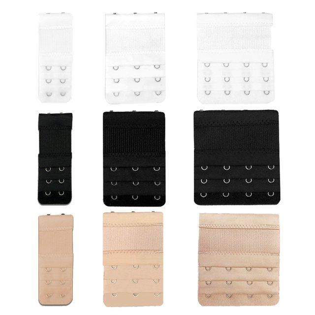 9pcs Bra Extender Hooks 3 Rows Elastic Bra Extenders Bra Extension Strap Bra Buckle Underwear Extension Buckle Bra Clasp