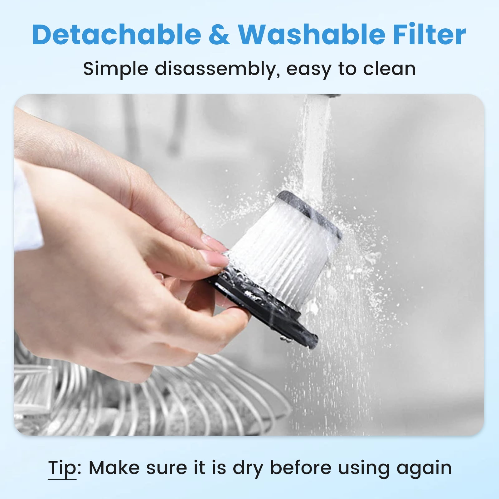 Cordless Handheld Car Vacuum, Portable Vacuum Cleaner, 12000PA Powerful Suction for Car, Gray