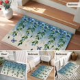 thumbnail image 6 of Rectangle Area Rug 2x3ft,Blossom Flower Country Foliage Washable Carpet Non-Slip Runner Accent Rugs Indoor Floor Mat for Bedroom Living Room Decor,Green Leaf Retro Linen, 6 of 9