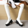 thumbnail image 4 of Autumn And Winter High Heel High Square Toe Boots Thick Heel Over The Knee Boots, 4 of 5