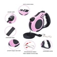 thumbnail image 5 of PETIMP Retractable Dog Leash Lightweight 16FT Leash with Non-Slip Handle for Small Dogs (Pink), 5 of 5