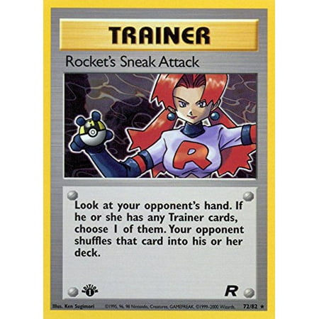 Pokemon - Rocket's Sneak Attack (72) - Team Rocket - 1st Edition, A single individual card from the Pokemon trading and collectible card game (TCG/CCG). By