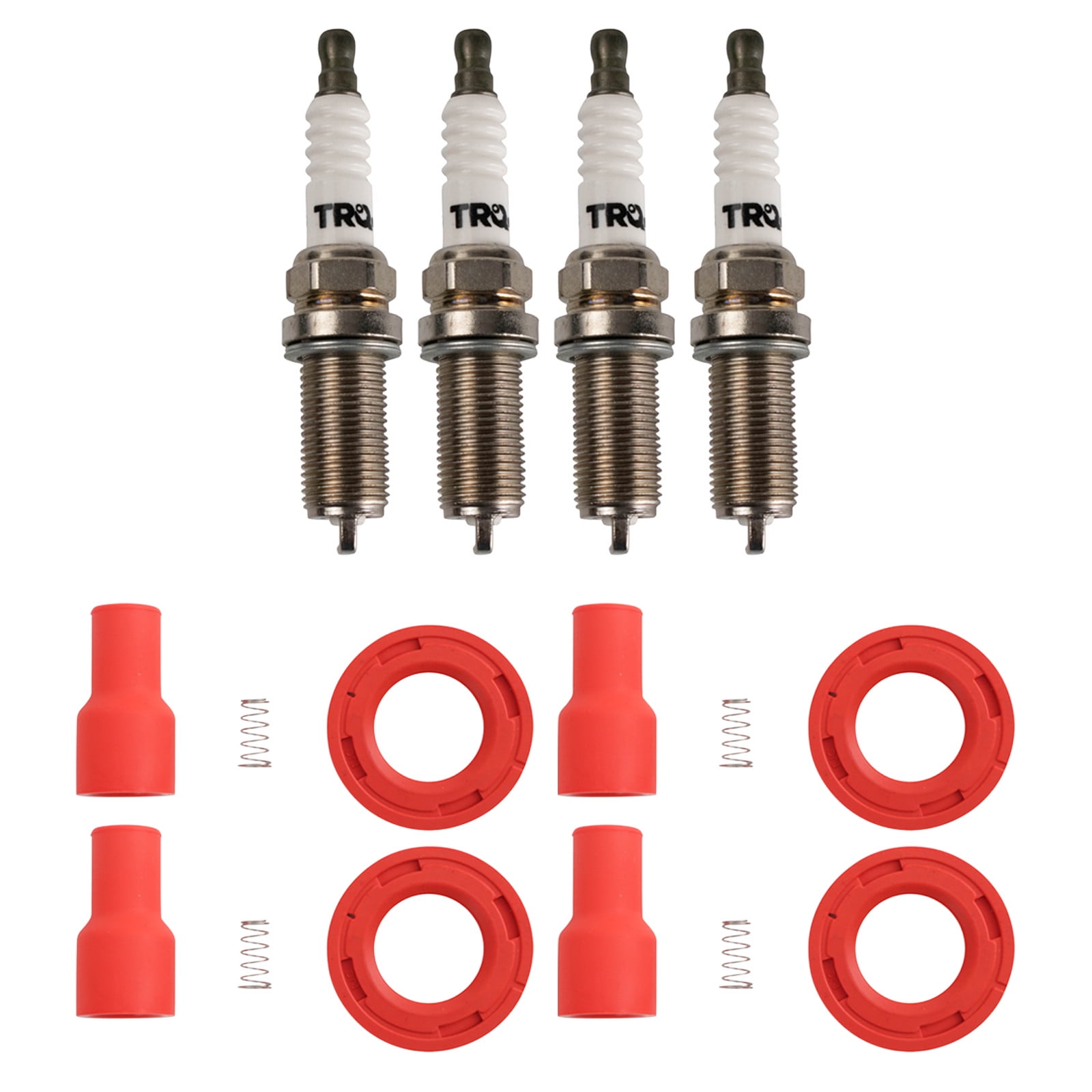 TRQ Ignition Coil and Spark Plug Kit 8 Piece Fits 2003-2008 Pontiac Vibe 2004-2006 Scion xA xB 2000-2005 Toyota Celica Corolla Echo 2001-2009 Prius 2012-2019 Prius C 2007-2018 Yaris