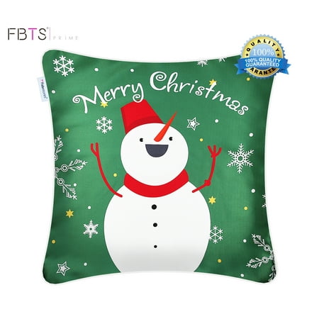 Silk Like Throw Pillow Covers 18 X Inches Green Color Christmas Silk Like Throw Pillow Covers 18 X Inches Green Color Christmas Gifts Pattern Decorative Square Cushion Sham For Couch Bed Sofa Indoor