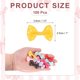 thumbnail image 2 of Uxcell 100 Pcs Lazos de Cinta con Puntos Blancos Amarillos Brillantes 1.5" x 1" Mini Lazo para Manualidades, 2 of 5