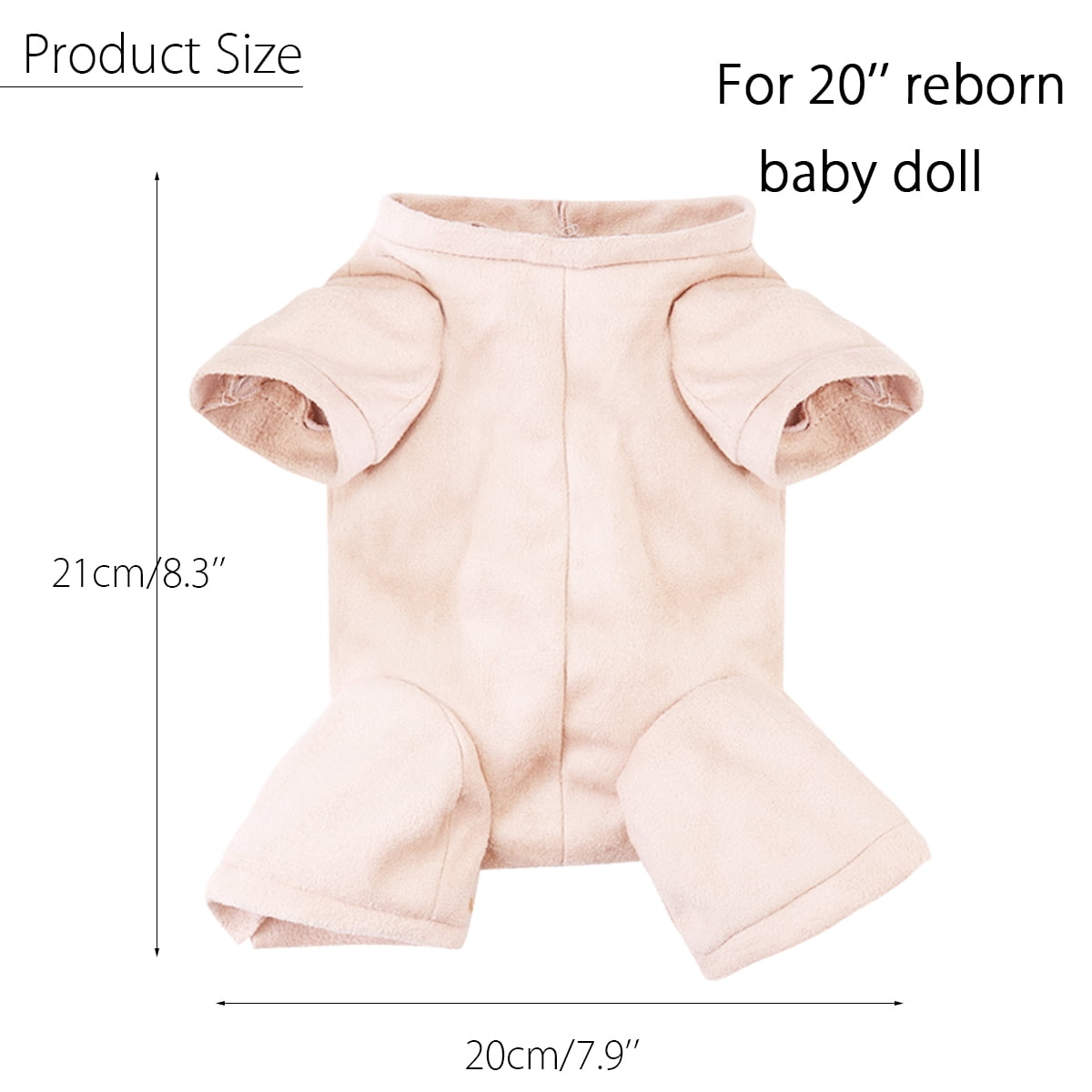 Doe Suede Reborn Doll Body ~ Front Loading Legs ~ 3/4 Arm.Choose Size and Colour 