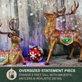 thumbnail image 4 of Fraser Hill Farm 5 ft Oversized Standing Deer with LED Lights & Metallic Finish Christmas Decoration, FFRS060-RD1-BRN, 4 of 19