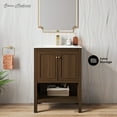 thumbnail image 2 of Château 24" Freestanding Bathroom Vanity in Brown Oak with Sink Top, 2 of 9
